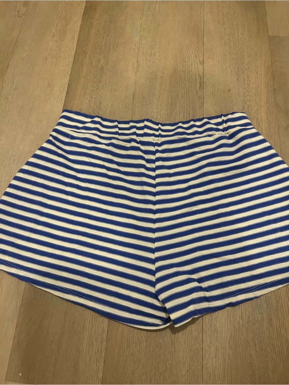 Altard State Blue & White Striped Cotton Lounge Set - Short Sleeve Top & Shorts - Picture 3 of 8